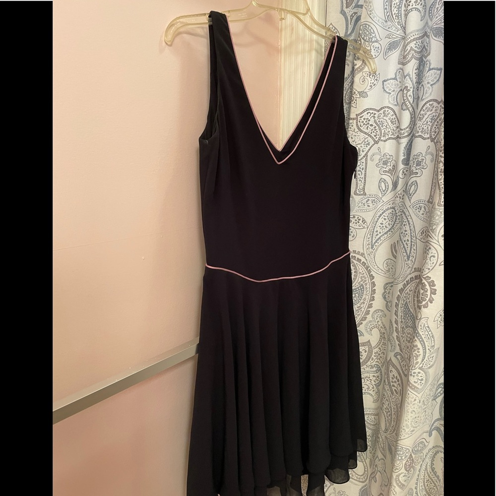 Black dress with pink trim